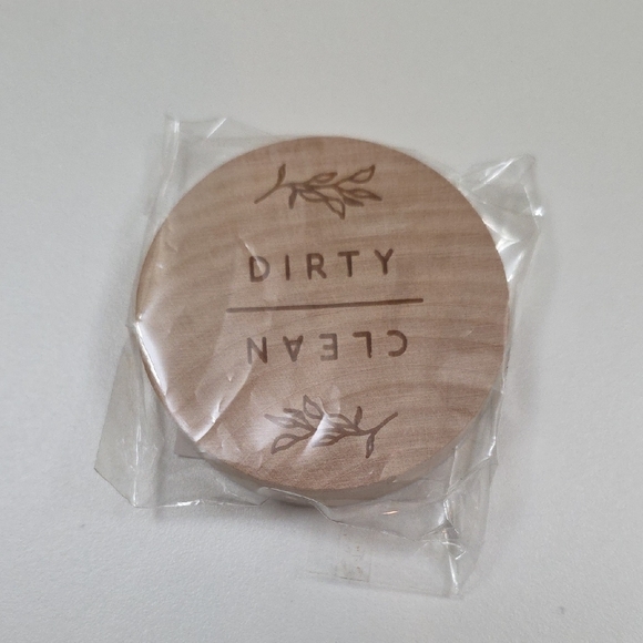 Wooden Clean/Dirty Dishwasher Magnet - Picture 2 of 3